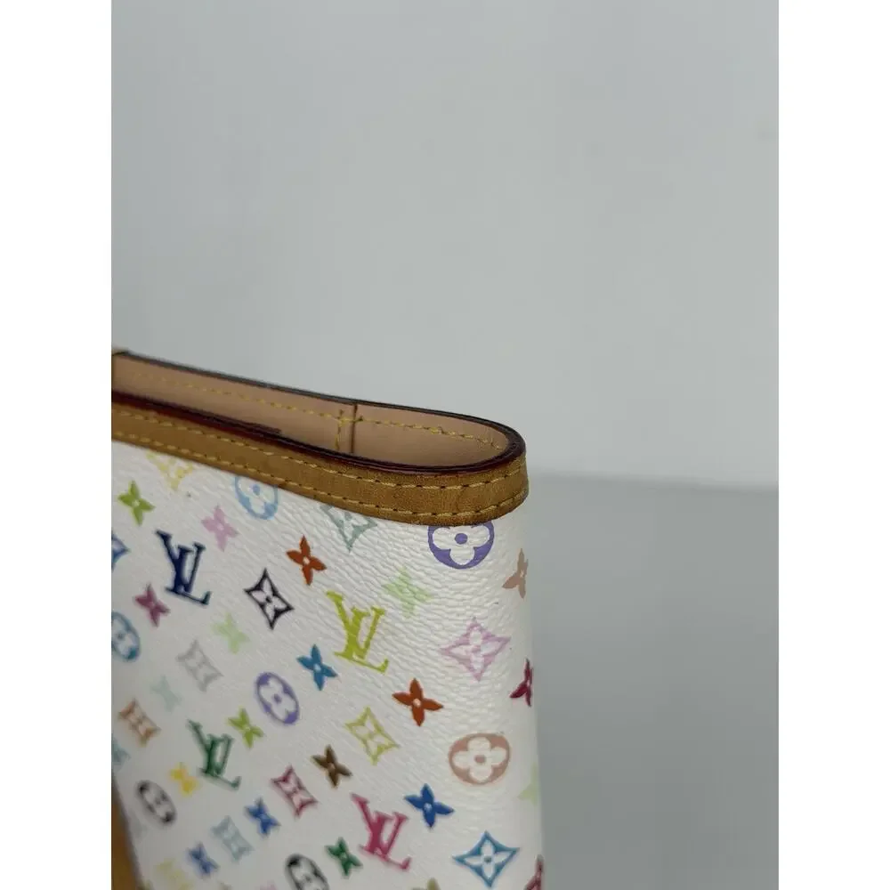 Louis Vuitton Monogram Multicolor Small Ring Agenda Cover in White 2007